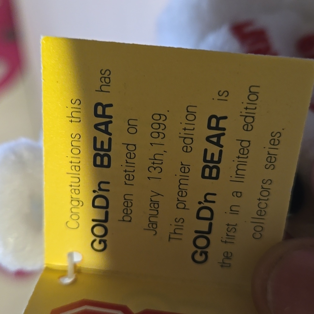 TY GOLD'n Bears 23 Michael Jordan 90s Beanie Baby Retirement New With Tags - Picture 6 of 13